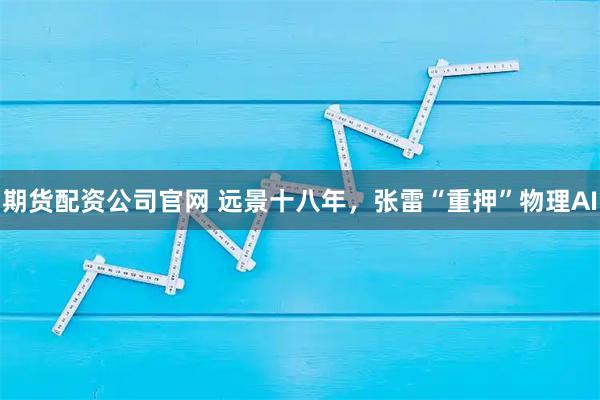 期货配资公司官网 远景十八年，张雷“重押”物理AI